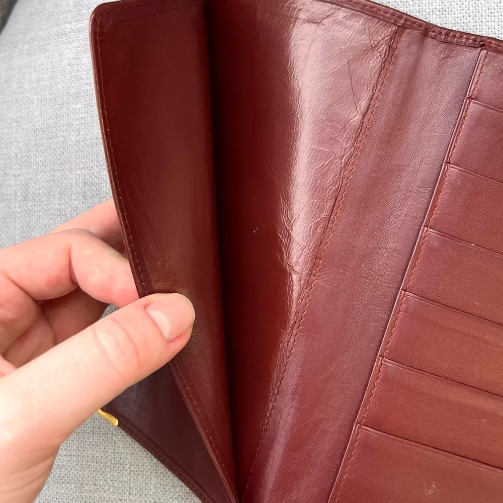 Cartier Must De Cartier Burgundy Wallet Unisex